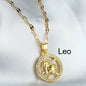 Golden Twelve Constellation Pendant Necklace - Trendy Radar