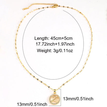 Golden Twelve Constellation Pendant Necklace - Trendy Radar