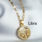 Golden Twelve Constellation Pendant Necklace - Trendy Radar