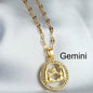 Golden Twelve Constellation Pendant Necklace - Trendy Radar
