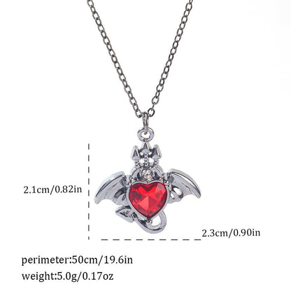 Gothic Spider, Bat, Cross, Skull, and Heart Pendant Necklaces - Trendy Radar