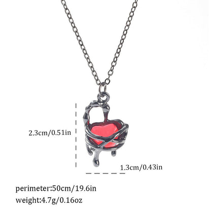 Gothic Spider, Bat, Cross, Skull, and Heart Pendant Necklaces - Trendy Radar