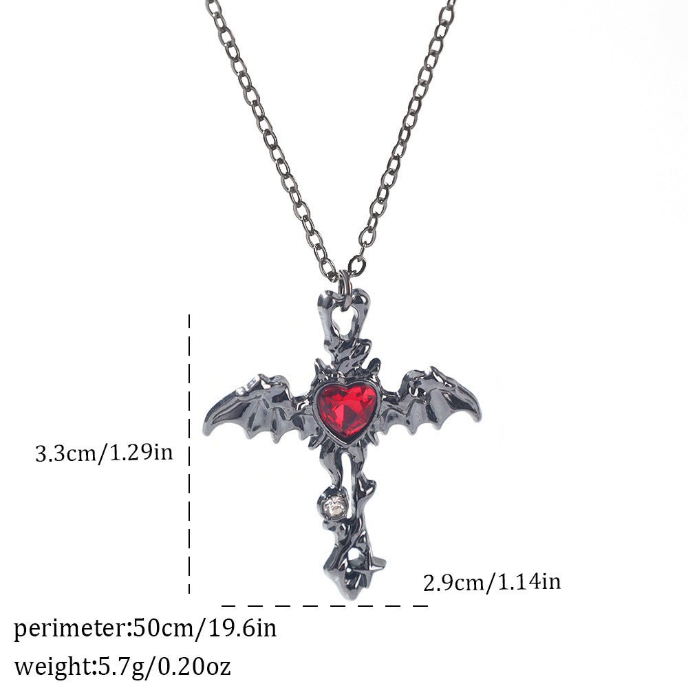 Gothic Spider, Bat, Cross, Skull, and Heart Pendant Necklaces - Trendy Radar