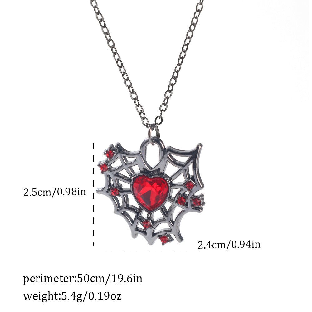 Gothic Spider, Bat, Cross, Skull, and Heart Pendant Necklaces - Trendy Radar