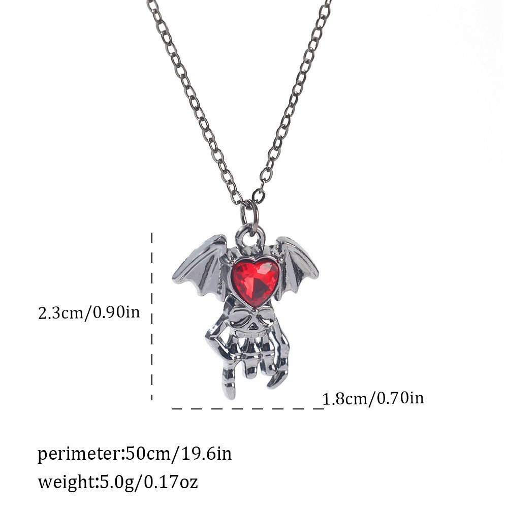 Gothic Spider, Bat, Cross, Skull, and Heart Pendant Necklaces - Trendy Radar