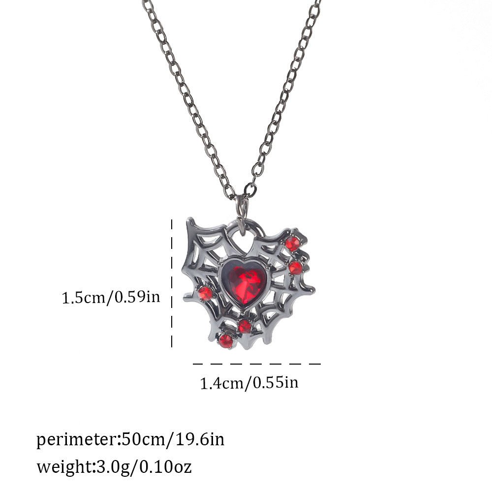 Gothic Spider, Bat, Cross, Skull, and Heart Pendant Necklaces - Trendy Radar