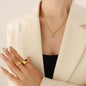 Green Aventurine Pendant Earrings & Necklace Set - Trendy Radar