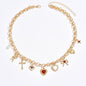 Heart - Shaped Cross Pendant Necklace & Bracelet - Trendy Radar
