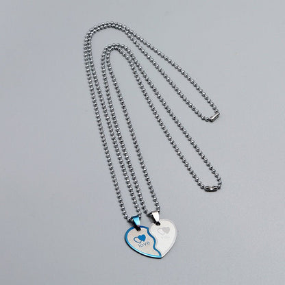 Heart - Shaped Friendship Couple Necklace – 2pcs - Trendy Radar