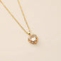 Heart - Shaped Rhinestone Collarbone Necklace - Trendy Radar