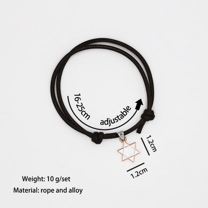 Hexagon Star Couple Bracelet - Trendy Radar