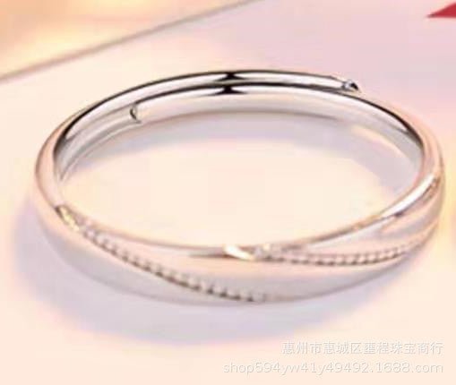 Him & Her Sterling Silver Couple Rings – Adjustable - Trendy Radar