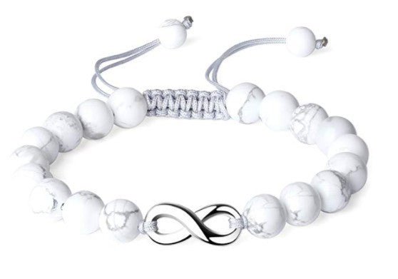Infinity Black & White Turquoise Braided Couple Bracelets - Trendy Radar