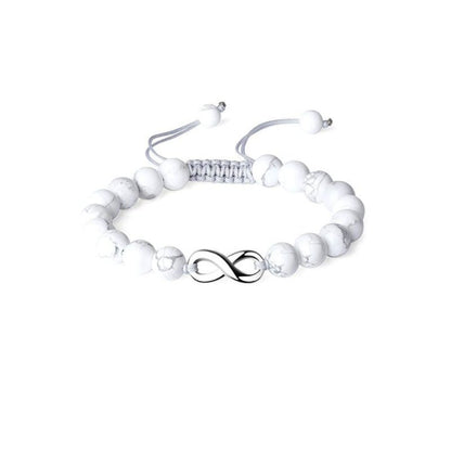 Infinity Black & White Turquoise Braided Couple Bracelets - Trendy Radar