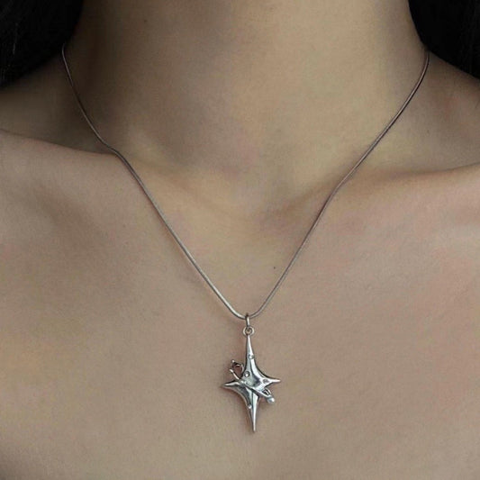 Ins Titanium Steel Star Chain Necklace - Trendy Radar