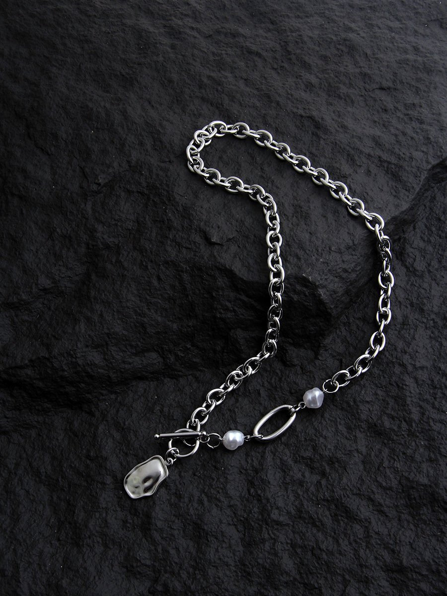 Irregular Geometric Spliced Necklace - Trendy Radar