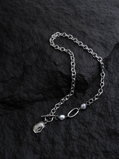 Irregular Geometric Spliced Necklace - Trendy Radar