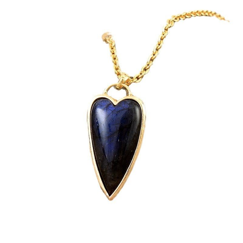 Labradorite Heart Pendant Necklace - Trendy Radar