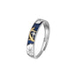 Lotus Pond Moonlight Couple Pair Ring – Adjustable 925 Silver - Trendy Radar