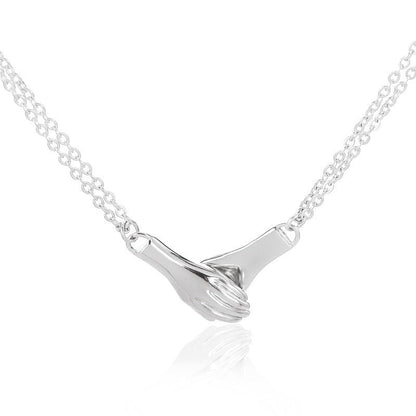 Magnetic Holding Hands Couple Necklace - Trendy Radar