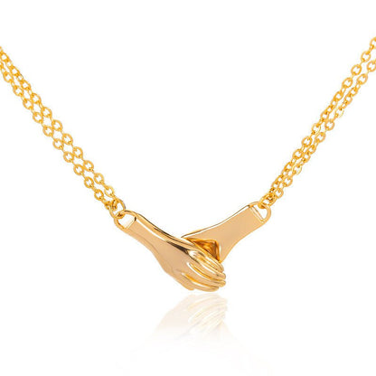 Magnetic Holding Hands Couple Necklace - Trendy Radar