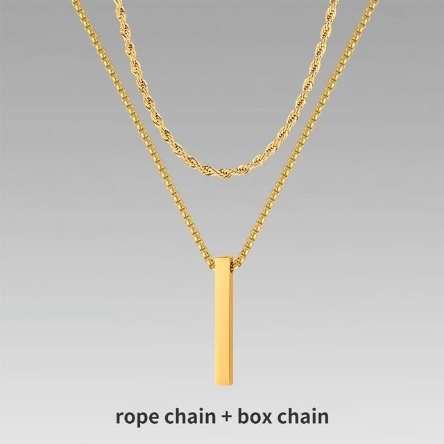 Men’s Layer Pillar Chain Necklace - Trendy Radar