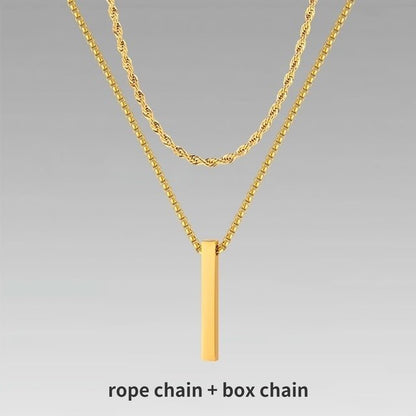 Men’s Layer Pillar Chain Necklace - Trendy Radar