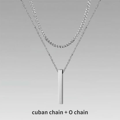 Men’s Layer Pillar Chain Necklace - Trendy Radar