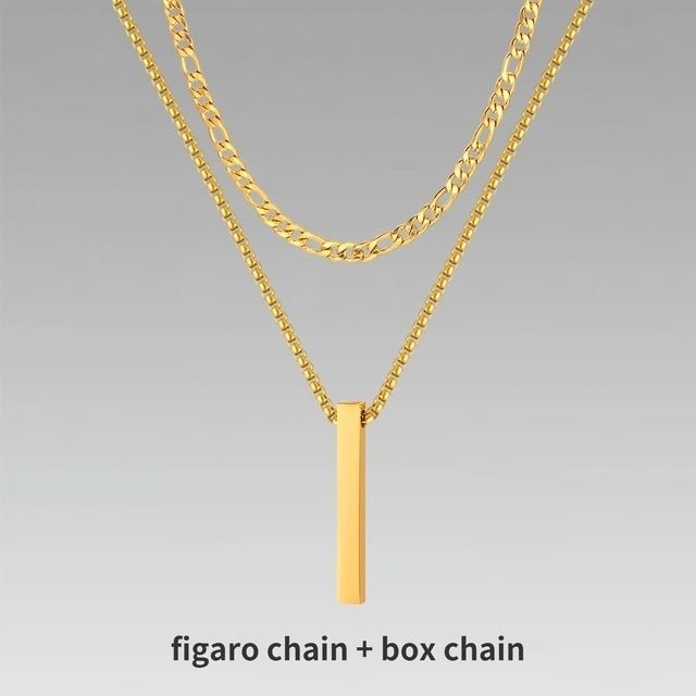 Men’s Layer Pillar Chain Necklace - Trendy Radar