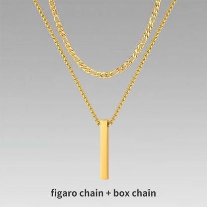 Men’s Layer Pillar Chain Necklace - Trendy Radar