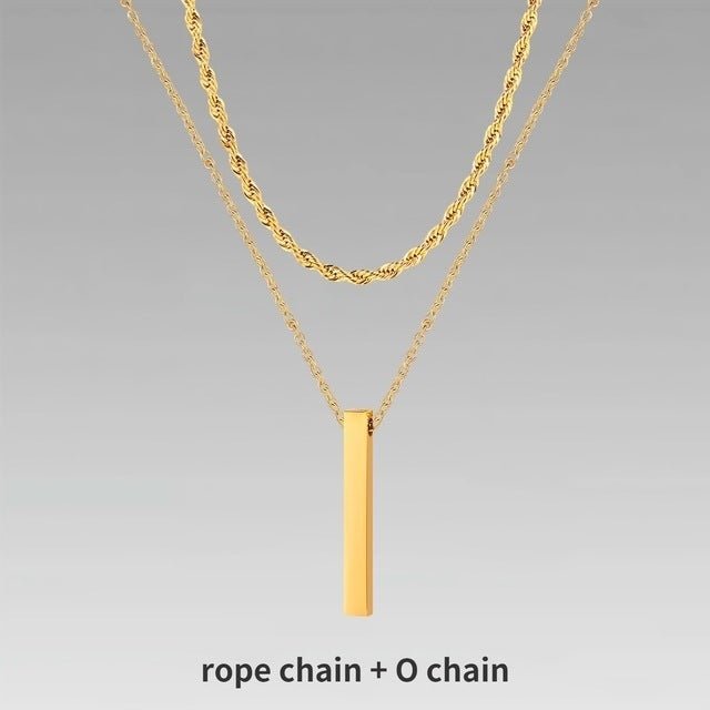 Men’s Layer Pillar Chain Necklace - Trendy Radar