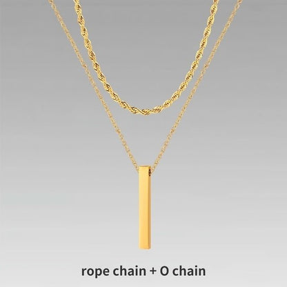 Men’s Layer Pillar Chain Necklace - Trendy Radar
