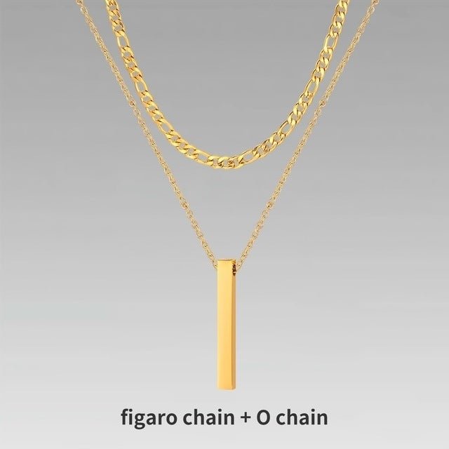 Men’s Layer Pillar Chain Necklace - Trendy Radar