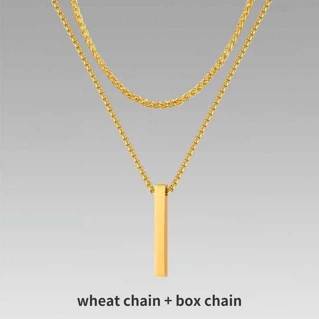 Men’s Layer Pillar Chain Necklace - Trendy Radar