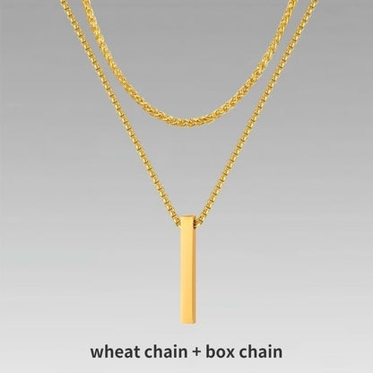 Men’s Layer Pillar Chain Necklace - Trendy Radar