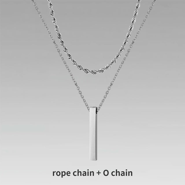 Men’s Layer Pillar Chain Necklace - Trendy Radar