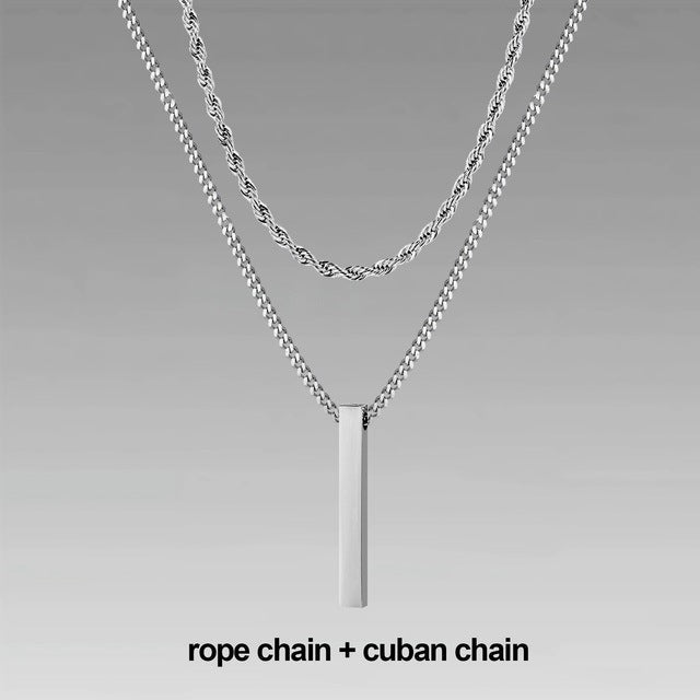 Men’s Layer Pillar Chain Necklace - Trendy Radar
