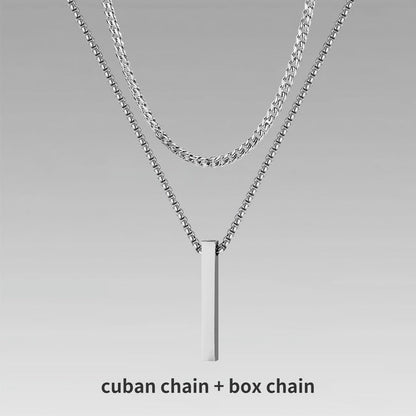 Men’s Layer Pillar Chain Necklace - Trendy Radar