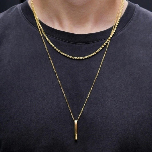 Men’s Layer Pillar Chain Necklace - Trendy Radar