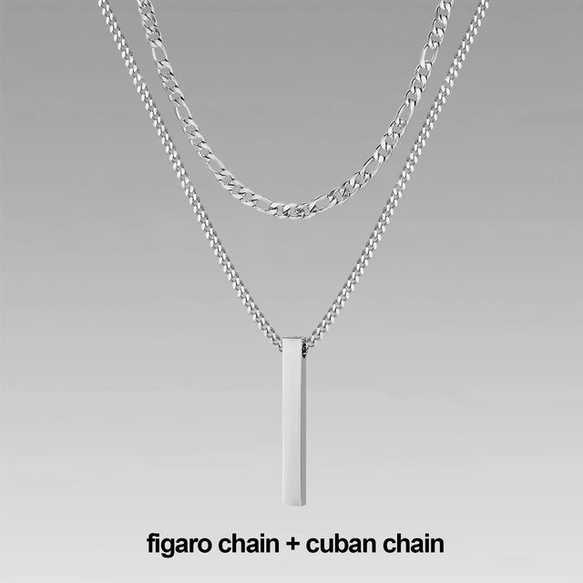 Men’s Layer Pillar Chain Necklace - Trendy Radar