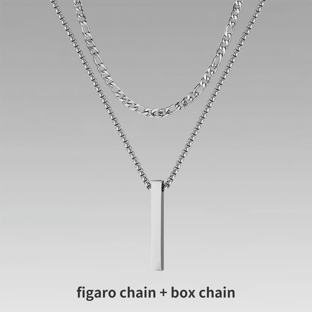 Men’s Layer Pillar Chain Necklace - Trendy Radar