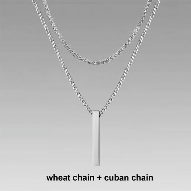 Men’s Layer Pillar Chain Necklace - Trendy Radar
