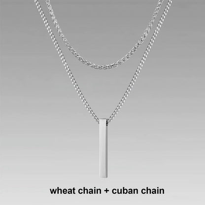 Men’s Layer Pillar Chain Necklace - Trendy Radar