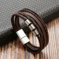 Men’s Woven Leather Bracelet - Trendy Radar