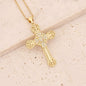 Micro Inlaid Zircon Cross Necklace - Trendy Radar