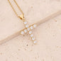 Micro Inlaid Zircon Cross Necklace - Trendy Radar