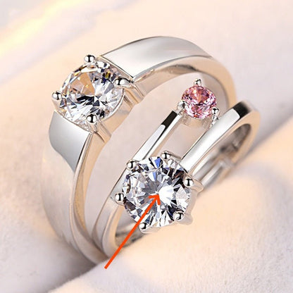 Minimalist Couple Zircon Diamond Crown Ring - Trendy Radar