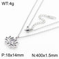 Minimalist Stainless Steel Zircon Lotus Jewellery Set - Trendy Radar