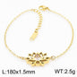 Minimalist Stainless Steel Zircon Lotus Jewellery Set - Trendy Radar