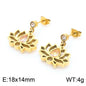 Minimalist Stainless Steel Zircon Lotus Jewellery Set - Trendy Radar